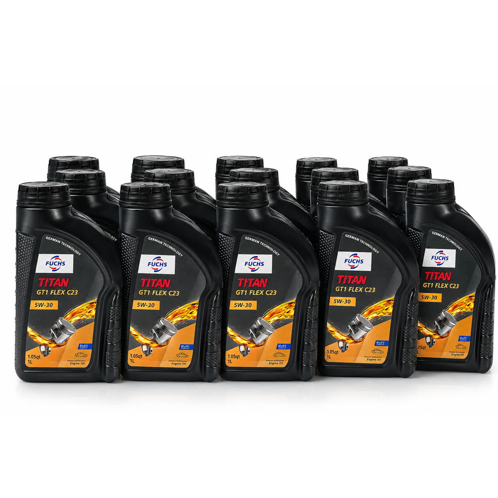 Case (12 Liters) FUCHS TITAN GT1 FLEX C23 5W-30 Full-Synthetic Engine Oil