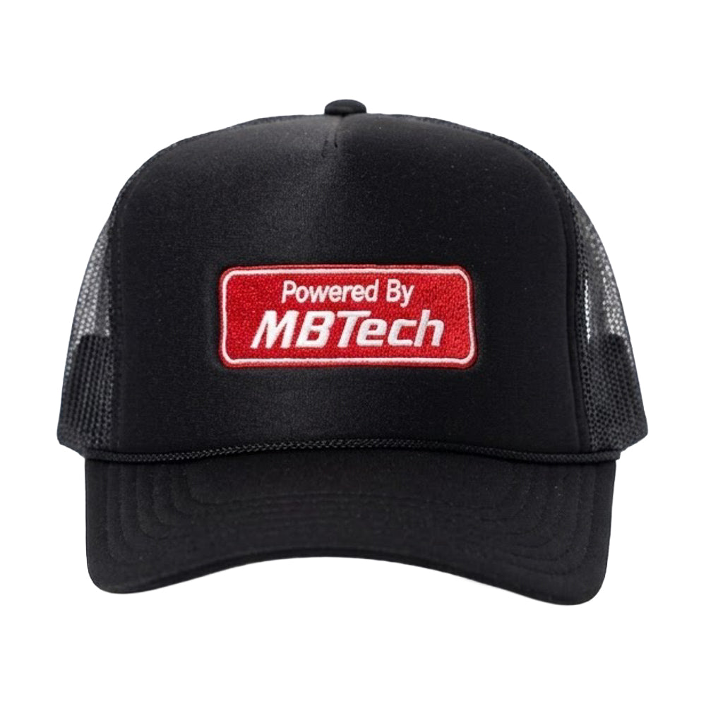 Powered By MBTech Red Patch Trucker Hat