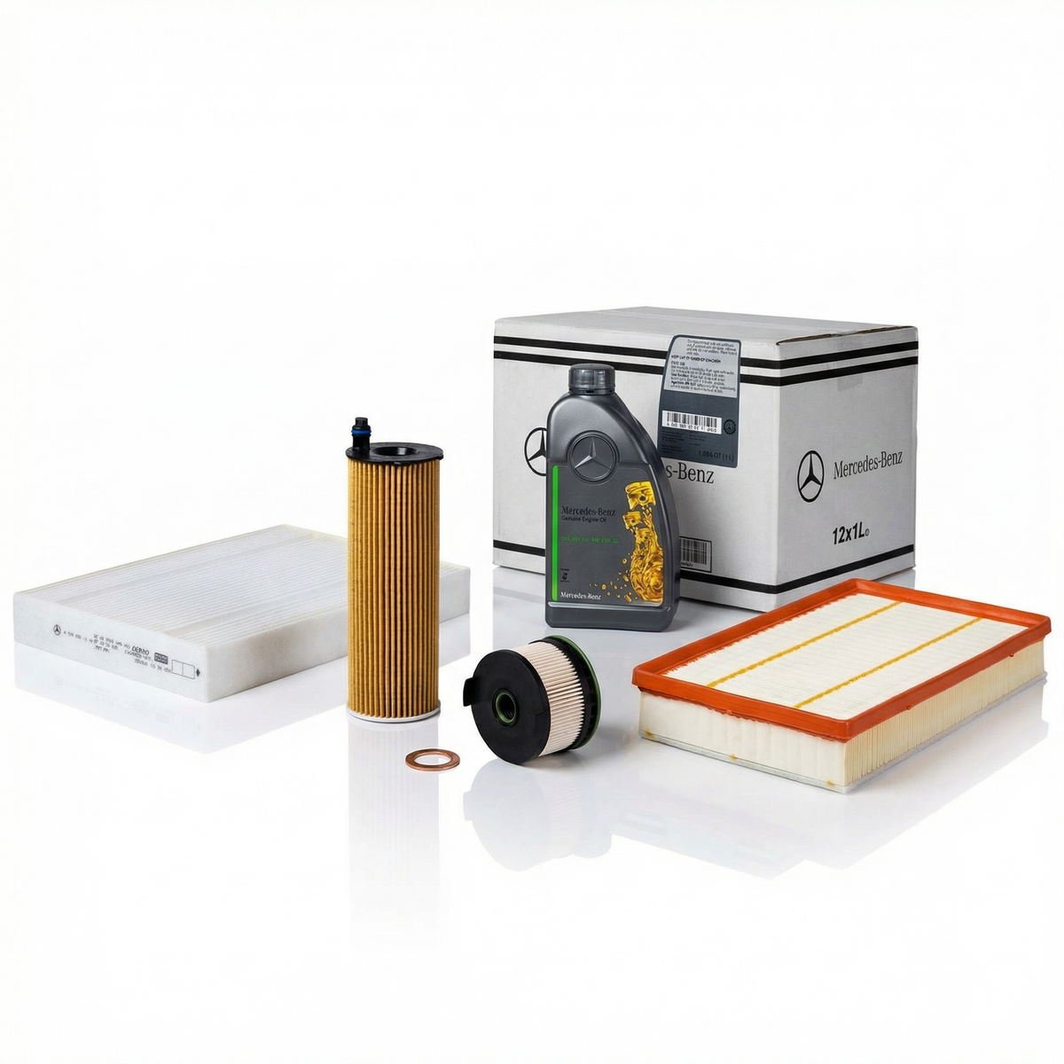 Mercedes Sprinter 2023+ OM654 2.0L diesel VS30 (W907) Service B kit — genuine OEM oil, filters & fuel filter