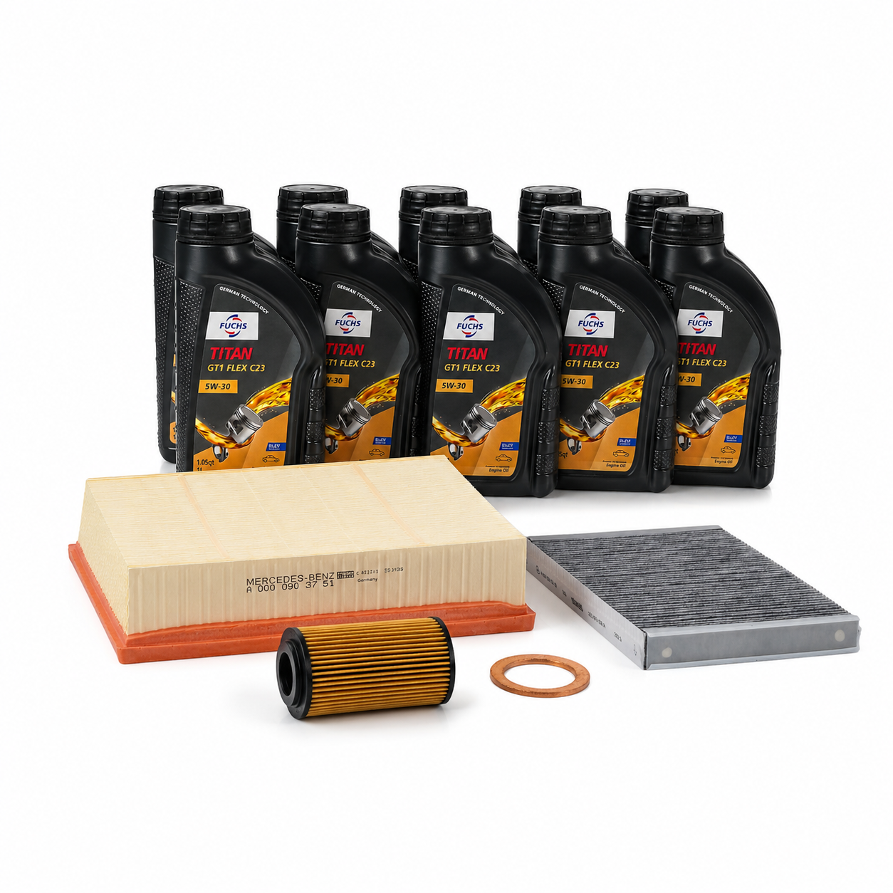 Sprinter Service A Oil Change Kit — 2013–2017 (2.1L Diesel) — FUCHS 5W-30