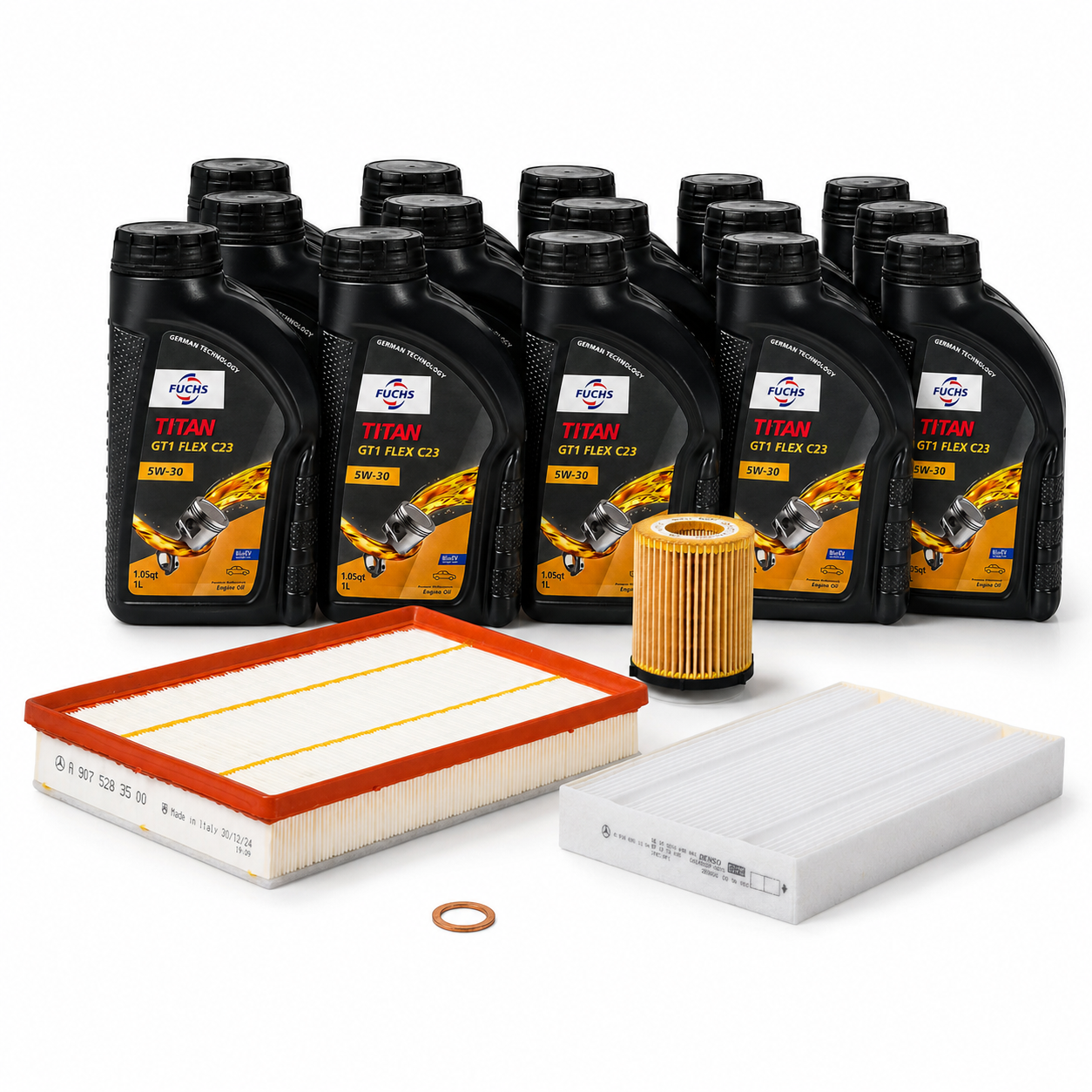Sprinter Service A Oil Change Kit — 2019+ (2.0L Gasoline) — FUCHS 5W-30