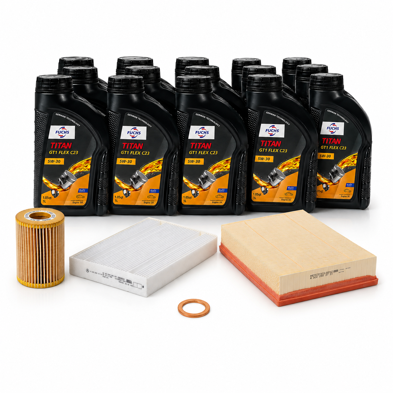 Sprinter Service A Oil Change Kit — 2019–2023 (3.0L V6 Diesel) — FUCHS 5W-30