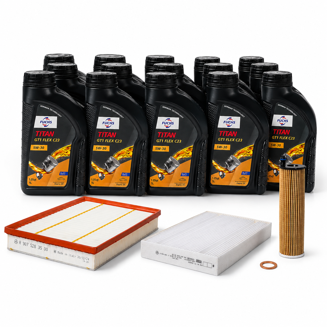 Sprinter Service A Oil Change Kit — 2023+ (2.0L Diesel) — FUCHS 5W-30